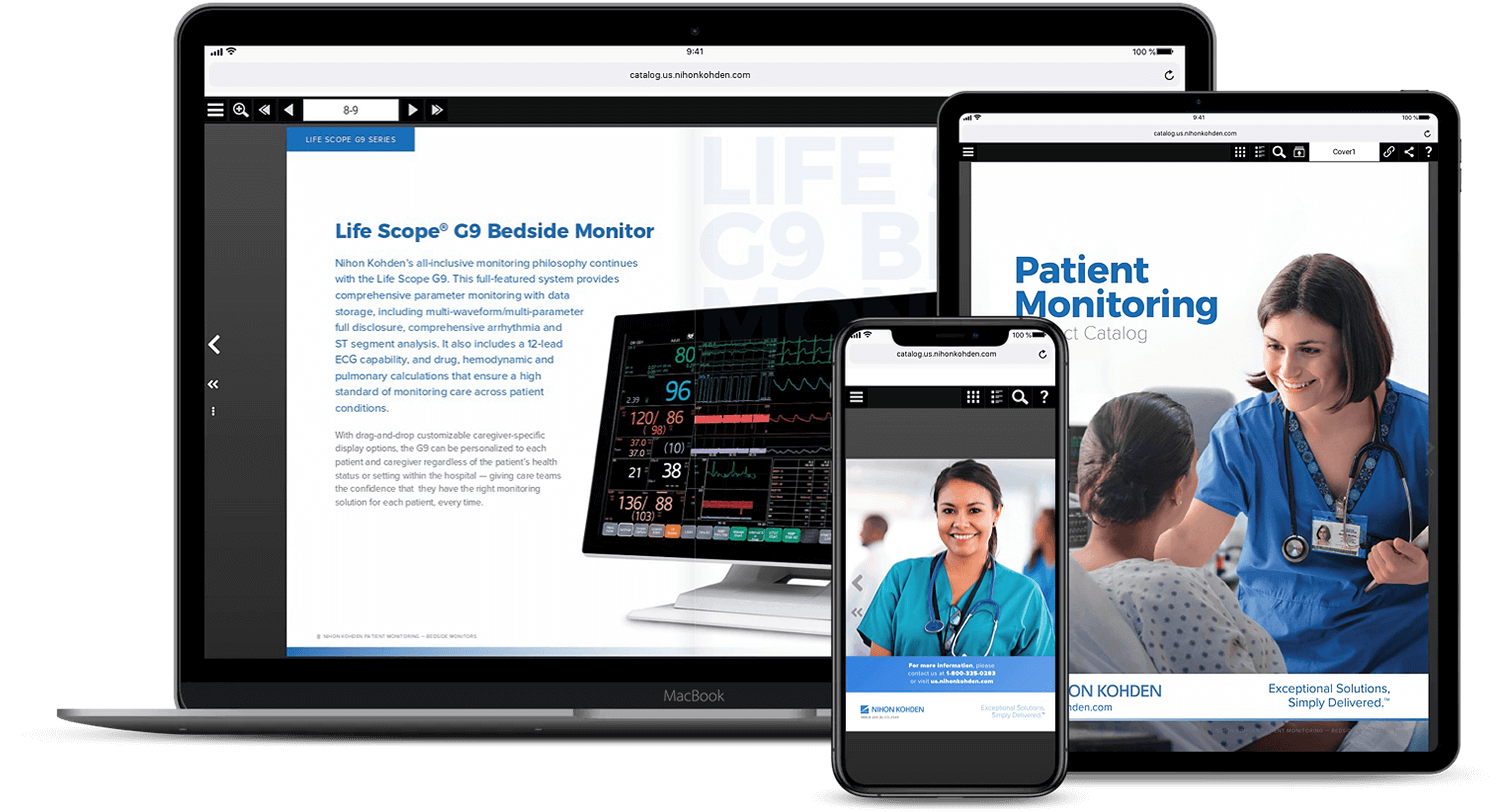 A digital medical device catalog built in nxtbook