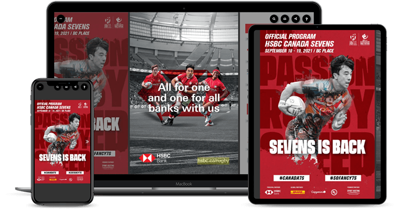 Sports League Digital Program Guide on an iPad