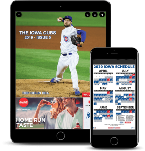 Iowa Cubs PageRaft publication on mobile devices