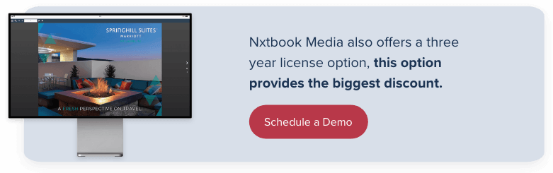 Nxtbook offers a 3 year license option